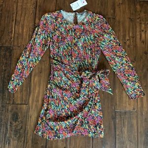 Zara long sleeved mini dress